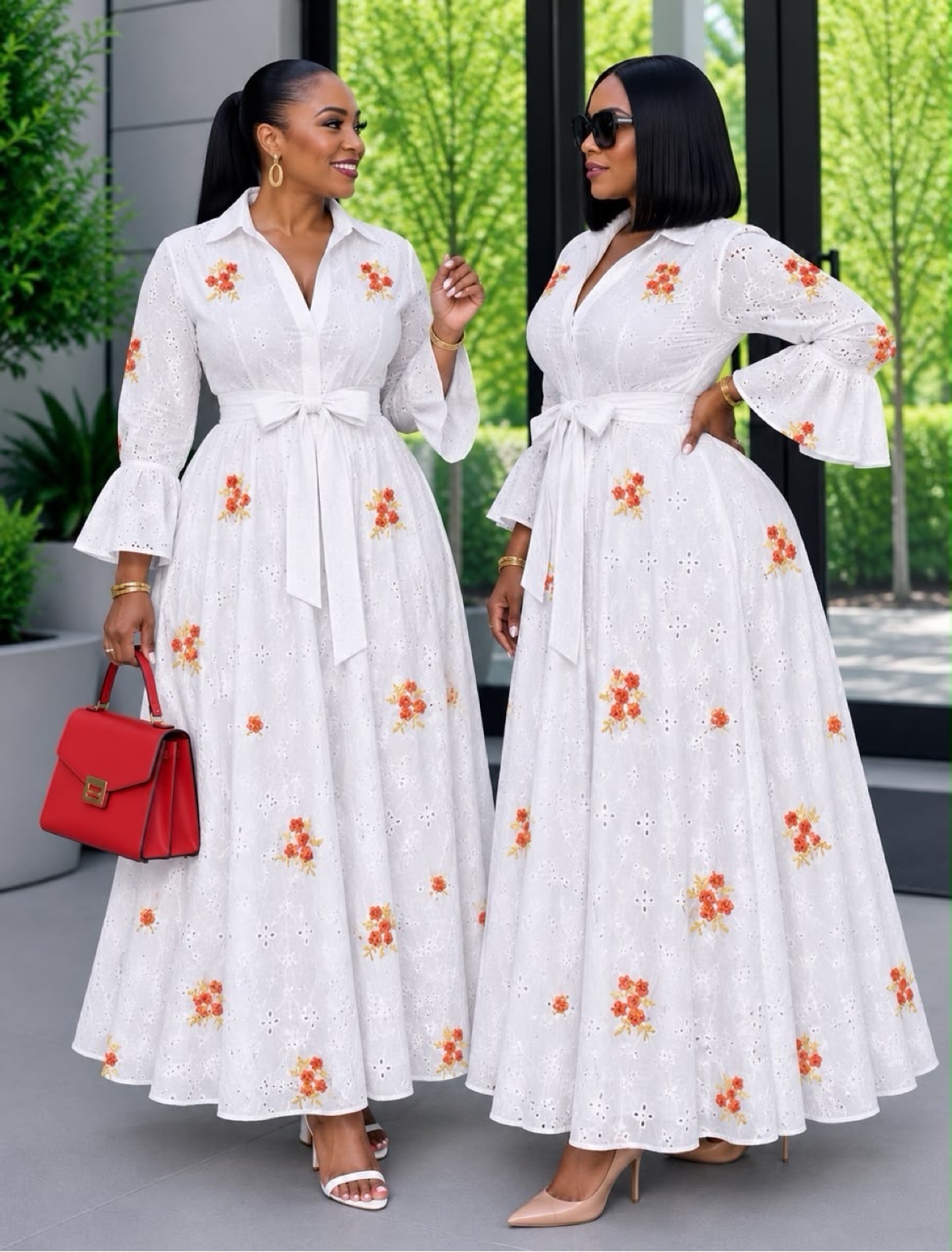 Robe longue blanche élégante et raffinée - photo 2