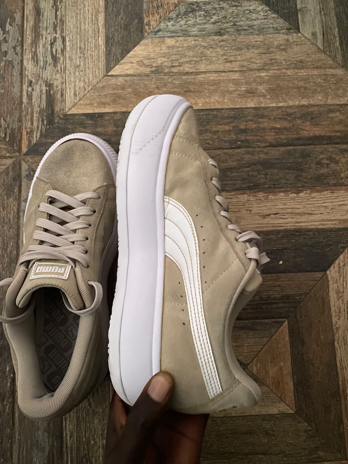 Baskets Puma Suede XL Beige (Taille 40) Bon État - photo 2