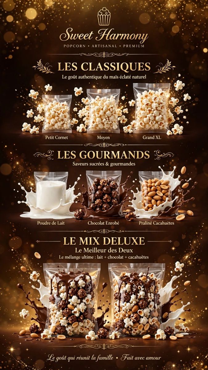 Popcorn Sweet Harmony – 3 saveurs
