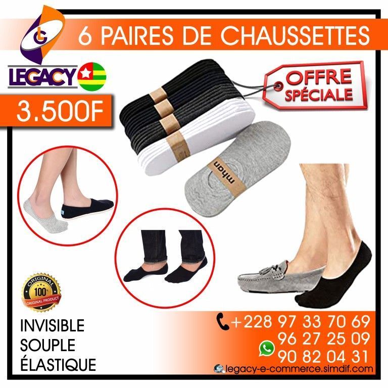 6 PAIRES DE CHAUSSETTES INVISIBLE