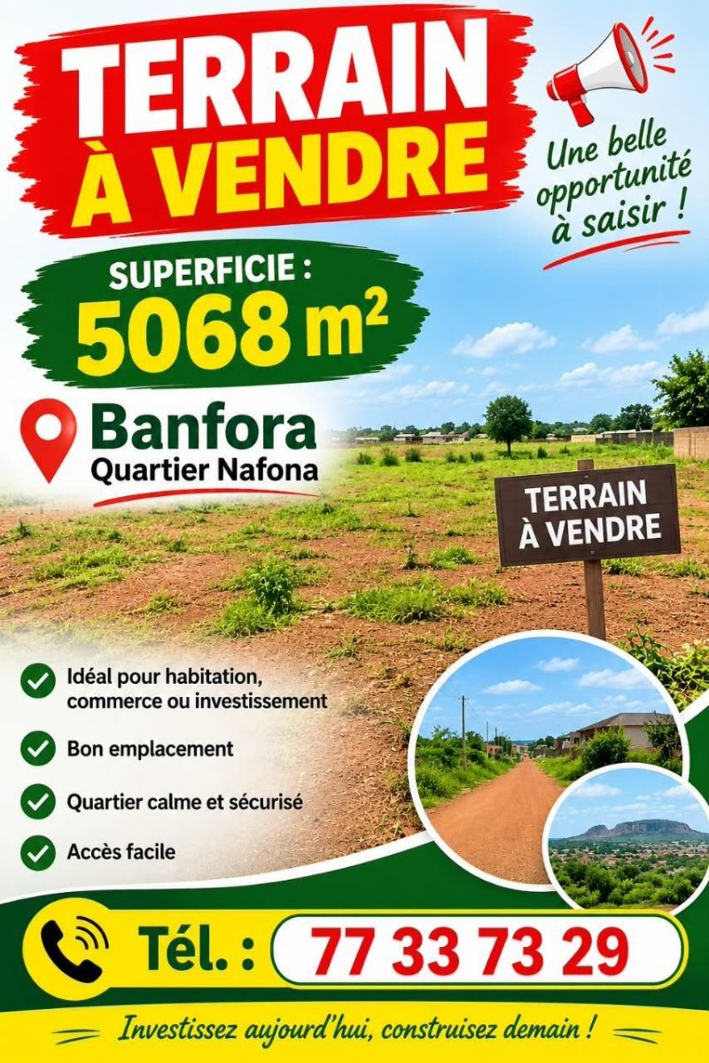 Terrain de 5068m2 en vente à Banfora