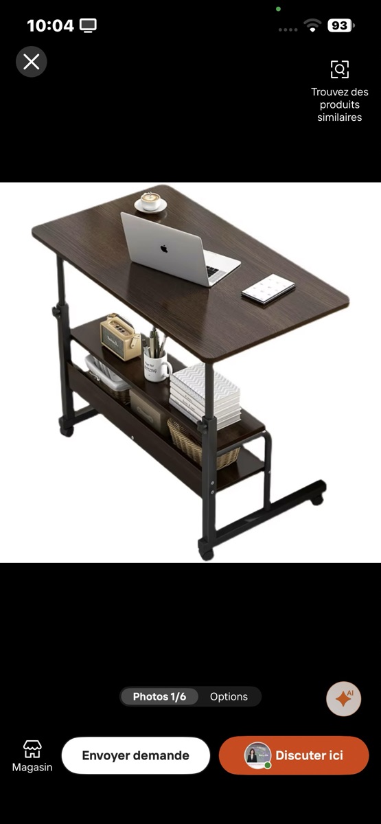 Table de lit ajustable - photo 2