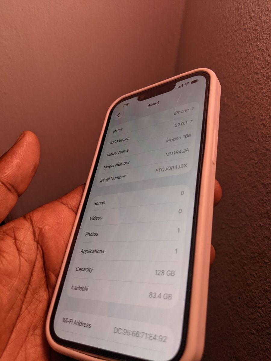 IPHONE 16e 128 SIM PHISIQUE ET ESIM - photo 2