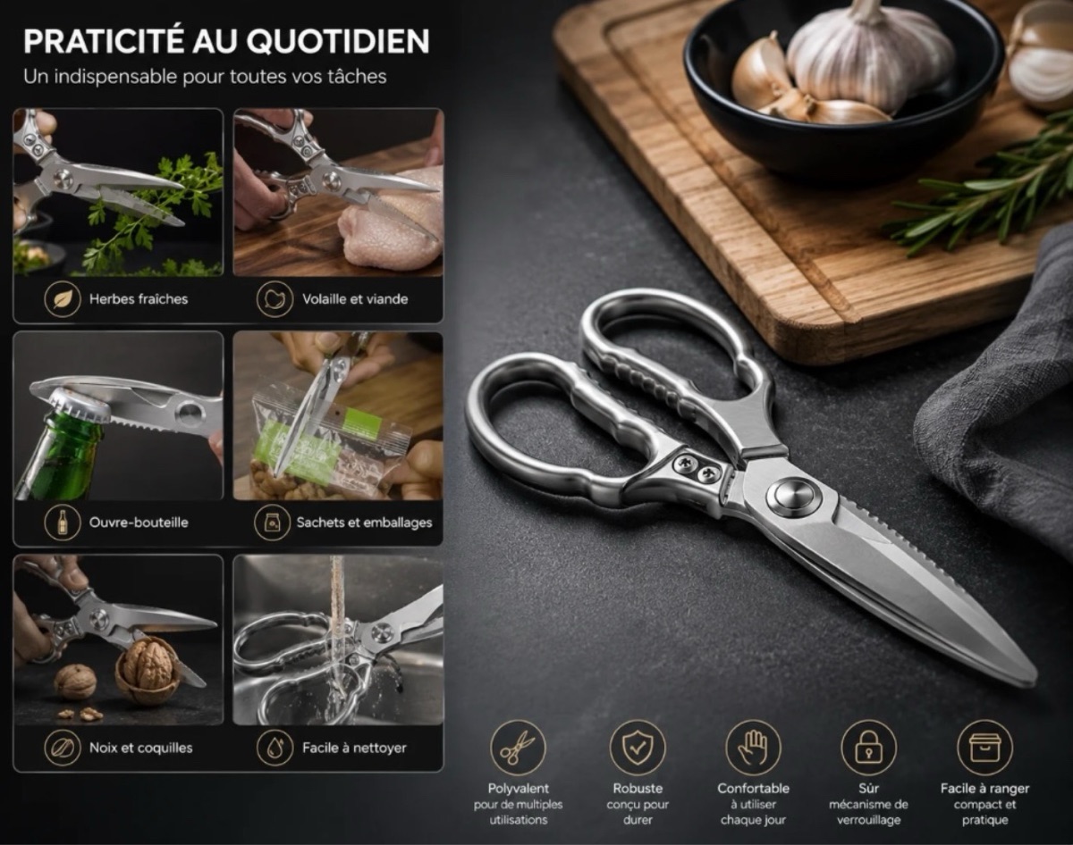 Ciseaux de cuisine polyvalentes - photo 2