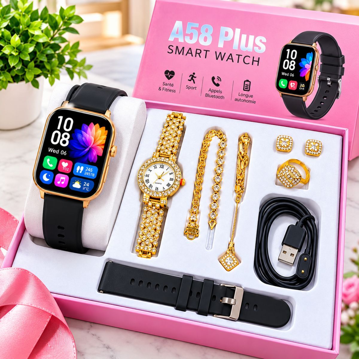 Montre Connectée avec Bijoux