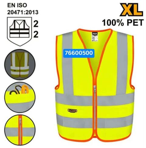 GILET FLUORÉ AVEC POCHE TECHNIQUE