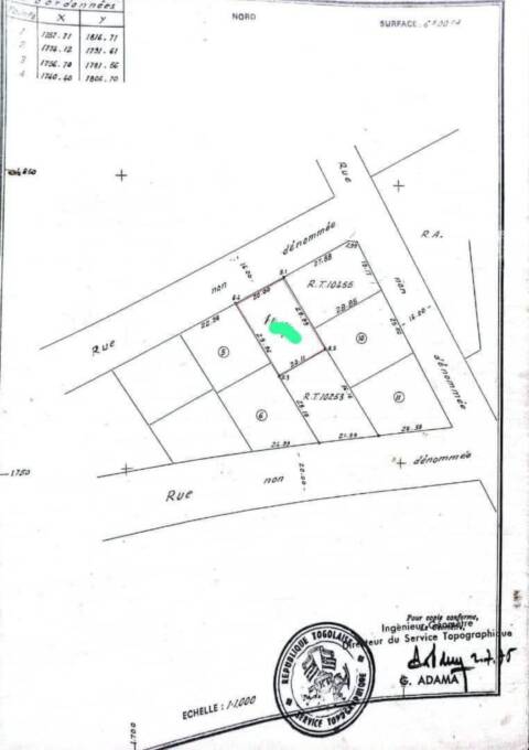 Terrain urbain en vente Atikoumé Un (1) Lots