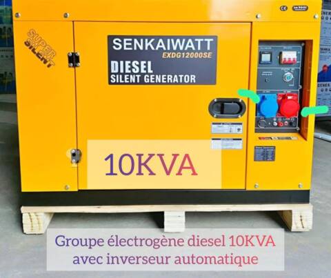 Groupe électrogène diesel 10KVA avec inverseur au