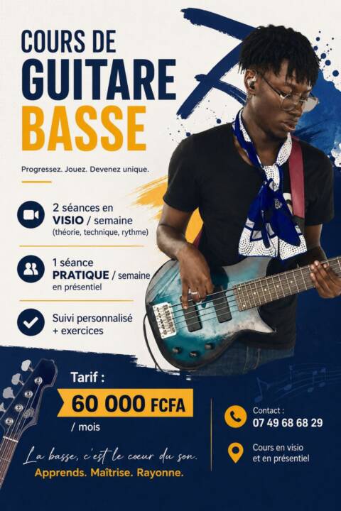 🎸 COURS DE GUITARE BASSE