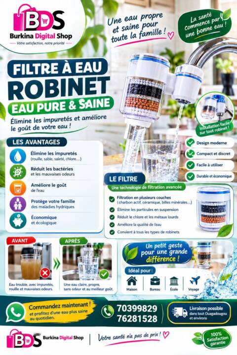 Filtre a eau pour robinet