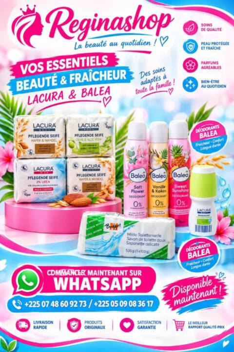 Déodorants baléa/Savon Lacura/roll-on