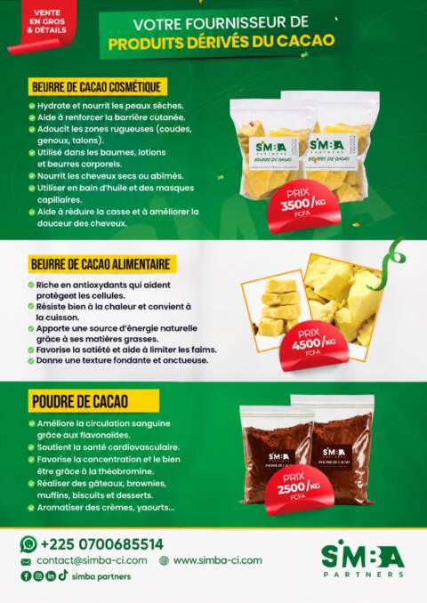 Beurre alimentaire au chocolat en gros
