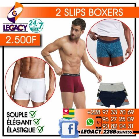 2 SLIPS BOXERS