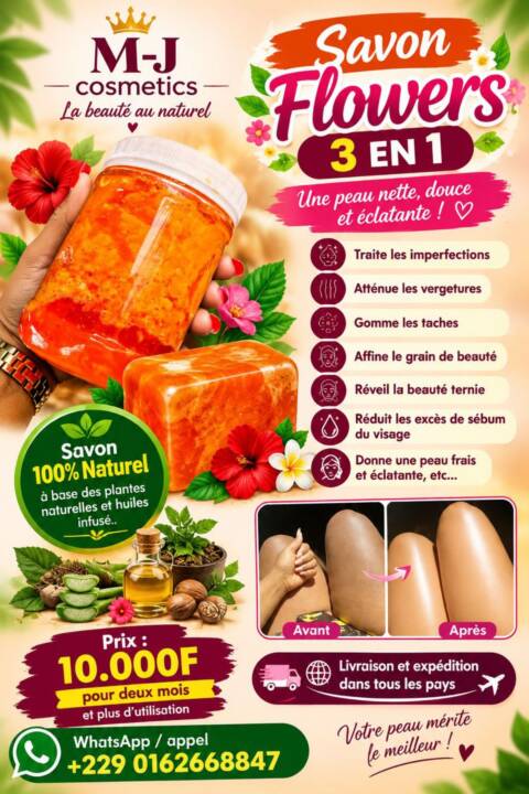 Savon flowers 3en1