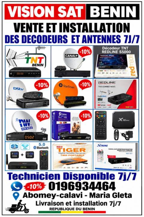 Vente et installation des decodeurs