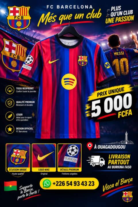 Maillots de football a Ouagadougou