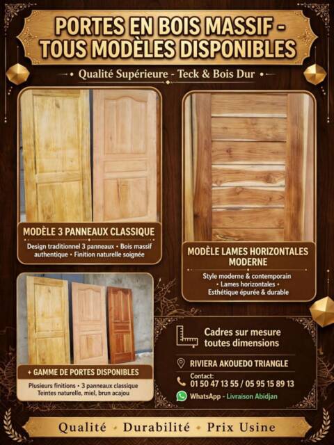 Des portes de qualité & cadres