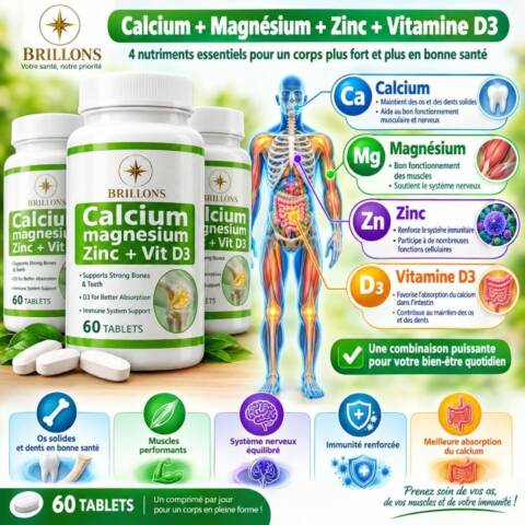 calcium magnésium zinc vitamines D3 K2 B12
