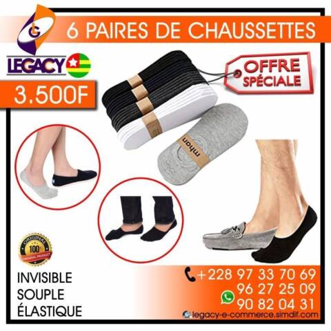 6 PAIRES DE CHAUSSETTES INVISIBLE