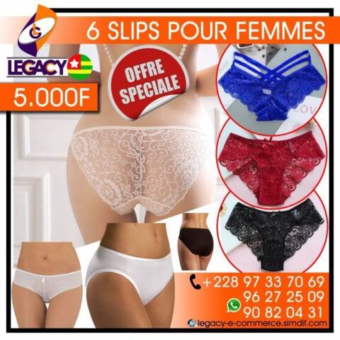 6 SLIPS POUR FEMME